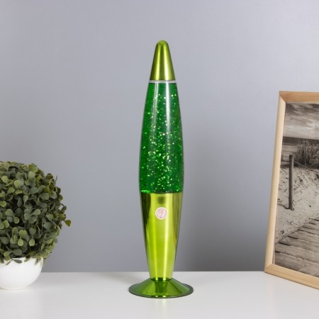 Lava-lamp "Rocket" 1x30W E14-R39 (sparkles) green 11x11x41cm