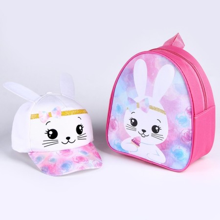 Children's set "Bunny", backpack 21x25 cm, cap rr. 52-54 cm,-8