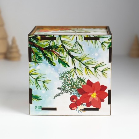New Year's piggy bank Cube "Snake. Pleasant surprises" 10x10x10 cm-4