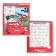 Notebook in a slanting ruler of 12 sheets, 5 types of mix, covered cardboard, cars
