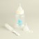 A set for feeding "Pigzon", a bottle of 150 ml, with 2 nipples and a ruff, white