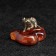 Souvenir "Mouse", brass, amber