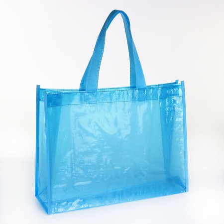 Household bag without fastening, blue color