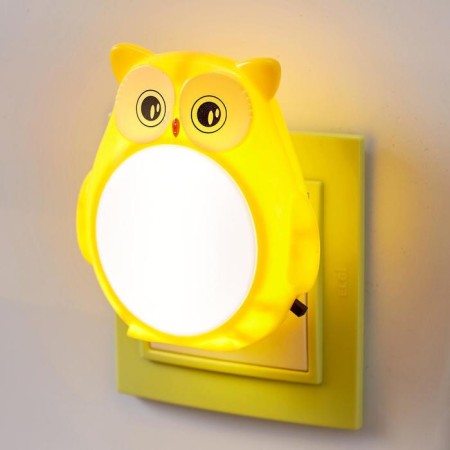 Ночник "Совенок" LED от сети МИКС 4,5х8х8,5 см RISALUX-1