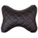 Car Bone pillow, on the headrest, Skyway eco -leather, black, Red line