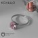 Ring "Wealth" single, pink color in silver, dimensionless