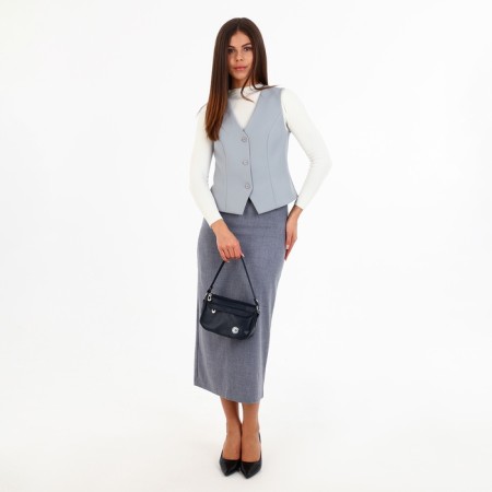 Bag Cross-Bodi with a zipper, blue color-7