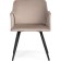 Stool on the metal frame Edgell Metal/fabric, black/beige 53x53x86 cm