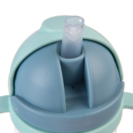 Drunker - children's impotion with silicone tube, 250 ml., With handles, color mix-4