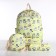 A backpack with a zipper, bag, cosmetic bag, yellow color