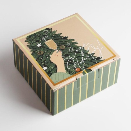 Folding box "Shine", 15 x 15 x 7 cm, new year-2