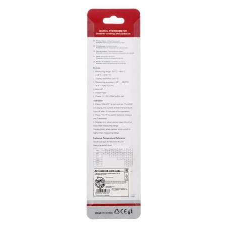 Thermomopic is the kitchen LTR-19, maximum temperature 300 ° C, from LR44, silver-9