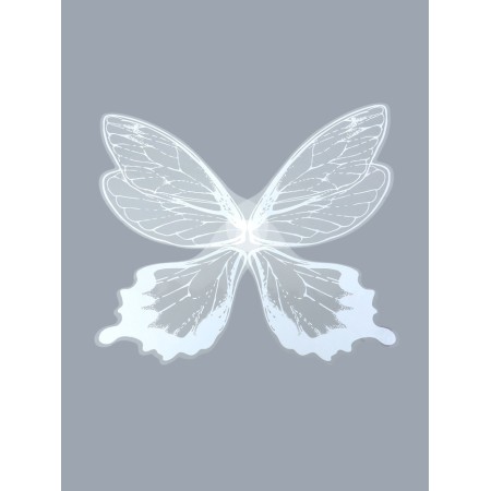 Floristic decor for bouquets, "butterfly wings", white, 50x56 cm-1
