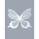 Floristic decor for bouquets, "butterfly wings", white, 50x56 cm