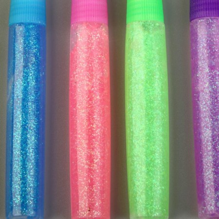 Gluely glutter (set 12 pcs) pastel with sparkles in a tube of 10 grams-3