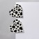 Acryl Earrings "Heart" Bars, Black and White Color
