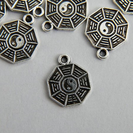 Decor for creativity Metal "Jingle Yin-Yang" silver 1.5x1.3 cm