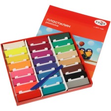 Plasticine, 24 colors, 480g, gamma 