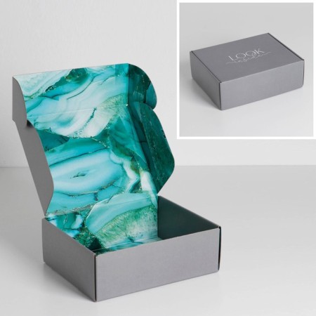Gift double -sided folding, packaging, “texture”, 27 x 21 x 9 cm-1