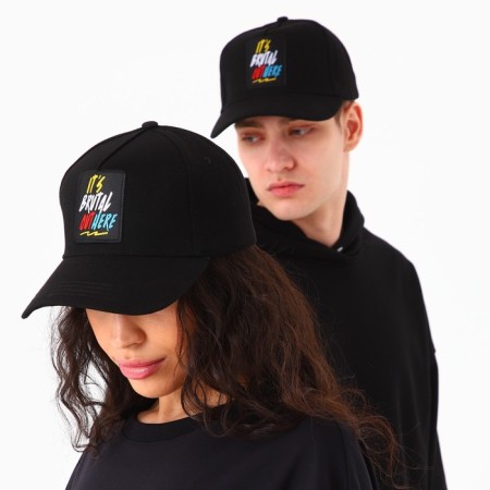 Women's cap Brutal, black color, rr 56-8