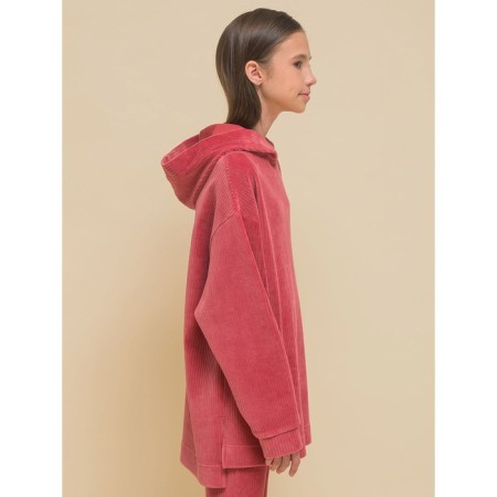 Girls' sweatshirt, height 140 cm, red color-5