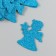 Decor "Angel" blue 5 cm set 10 pcs foam glitter