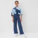 Knitted children's suit (sweater and trousers) minku, blue color, height 110 cm
