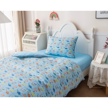 Bed linen children's “dinosaurics”, size 160x230 cm, 160x220 cm, 50x70 cm-1