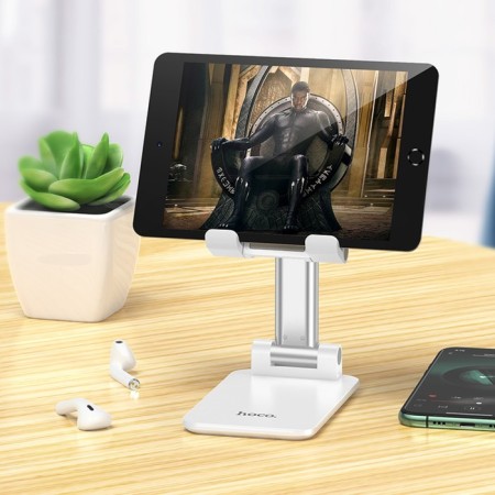 A stand for a phone or tablet Hoco PH29A, 4.7-10 ", height up to 16.5 cm, white-4