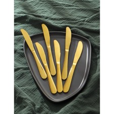 Stainless steel knives of the Gold shares, length 22 cm, 6 pcs, color of gold