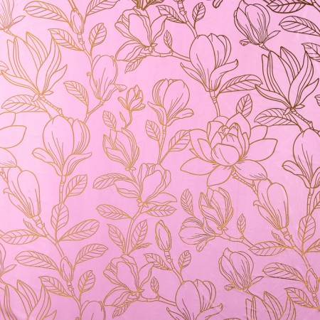 Flower film Packaging Moisture -resistant “Flowers”, Pink, 0.6 x 10 m-1