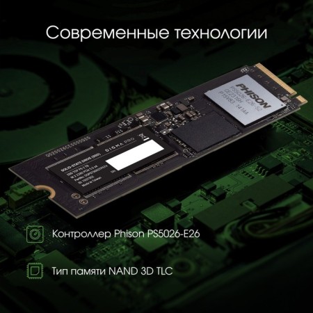 SSD Digma Pro PCIE 5.0 X4 2000GB DGPST5002TP6T4 Top P6 M.2 2280-2