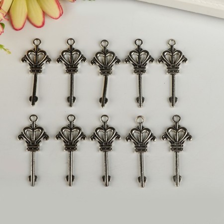 Decor Metal "Key to the Empire" 3.5x1.5 cm-2
