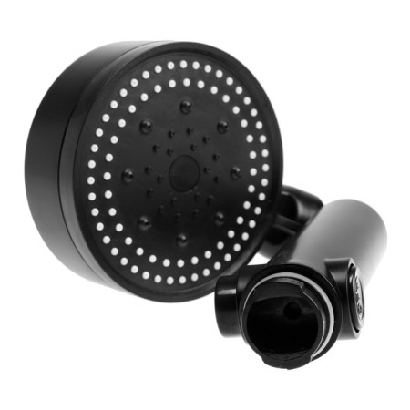Shower watering can Zein Z3539, D = 90 mm, 5 modes, button "Stop", removable top, black-8