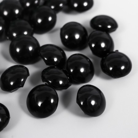 Buttons plastic on the midnight "Crystal Black" 1.3x1.3 cm set 35 pcs 4.8x3.7x3.7 cm-1