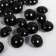 Buttons plastic on the midnight "Crystal Black" 1.3x1.3 cm set 35 pcs 4.8x3.7x3.7 cm