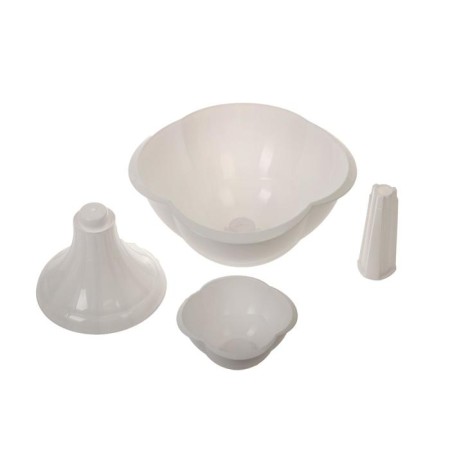 Plastic flowerbed, 2 tiers, d = 27–55 cm, h = 60 cm, white, "waterfall"-2