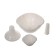 Plastic flowerbed, 2 tiers, d = 27–55 cm, h = 60 cm, white, "waterfall"