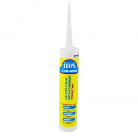 Sealant "Repair by 100%", silicone, sanitary, colorless, 260 ml