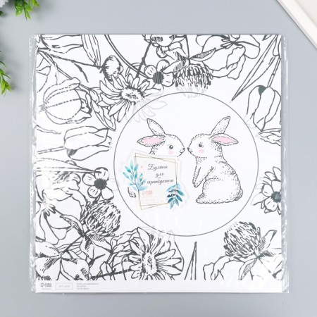 Scrapbooking paper bilateral "bunnies and chicken" density 180 g 30.5x32 cm-5
