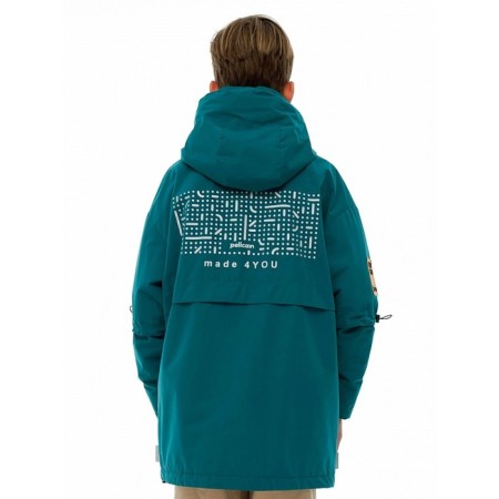 Windbreaker for boys, height 134 cm, emerald color-9