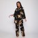 Female set (robe/top/pants), black color, size 54