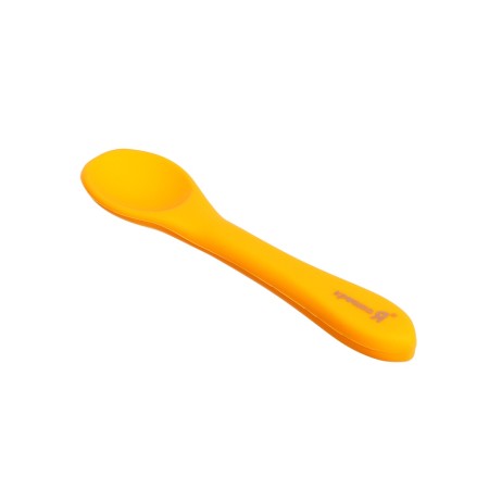 A set of fed "bear" a plate and a spoon, yellow, crush me-4
