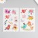 Stick Paper "Birds in love" set of 6 sheets 18.6x10 cm