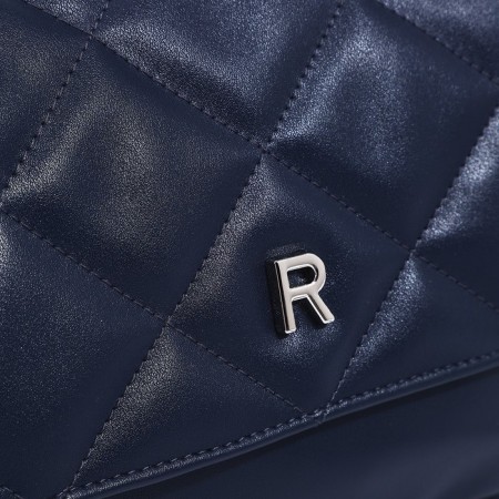 Richet bag on a magnet, outer pocket, long belt, blue color-3