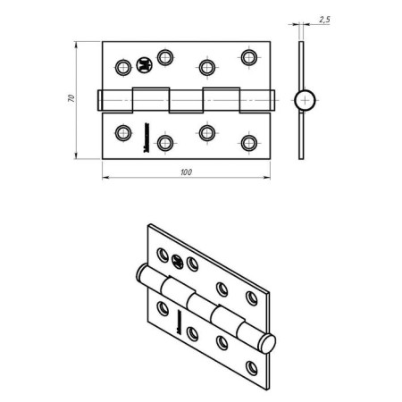 PN5-100 overhead loop, zinc coating, 50 pcs-2