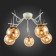 Ceiling EVOLUCE lamp. Sle110202-05. Calletta. 5x40 watts, E14, 57x57x26 cm, white color