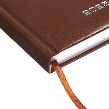 Dated diary 2024, A5, 176 sheets, Attomex.orion, Bumvinyl cover, Lasse, Blok 70 g/m2, brown-3