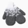 Women's mittens, gray color, size 18