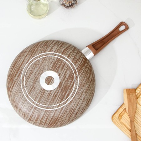 Deep pan Kantry, D = 28 cm, plastic handle, anti -stick coating, brown color-2